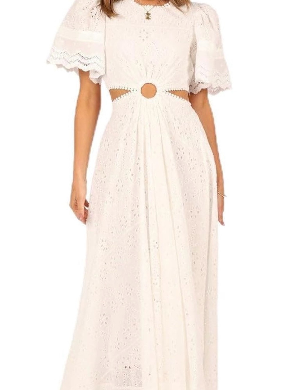 Petal & Pup Eyelet Cutout Maxi Dress